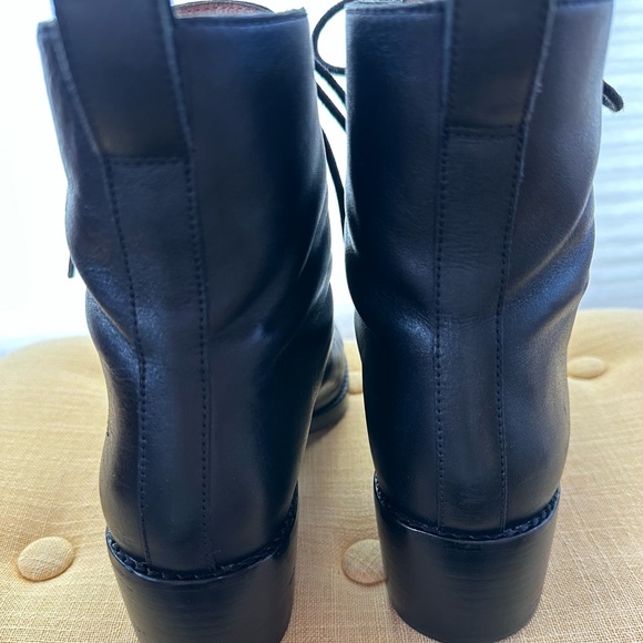 Madewell The Patti Lace-Up Combat Riding Boots 8.5 Black - Picture 4 of 5